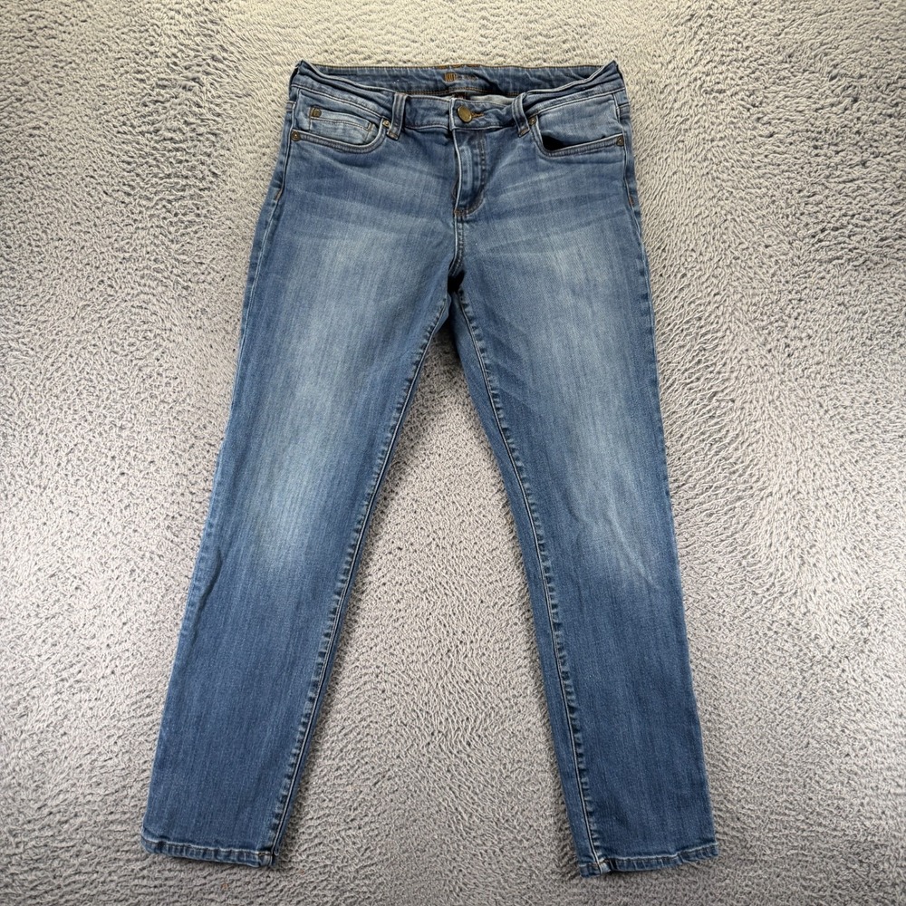Kut from The Kloth Jeans Womens 10 Blue Cotton Denim Straight Workwear Stretch